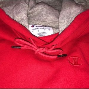 Champs red hoodie practically new